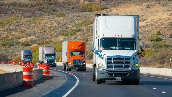 trucks on highway