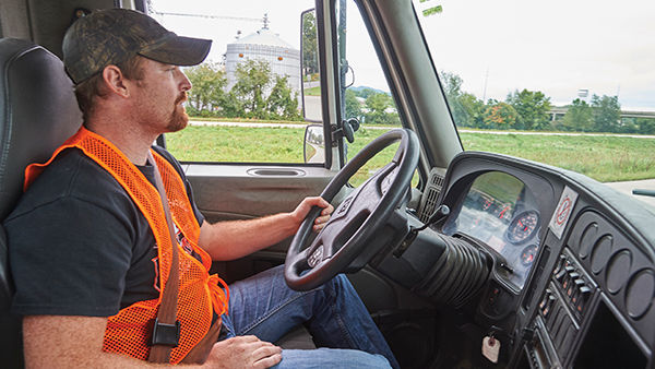 Driver in truck