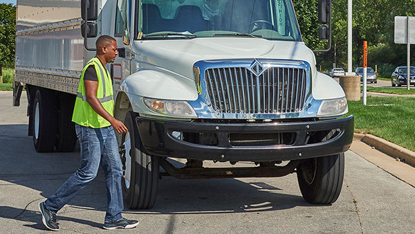  Driver walking to truck