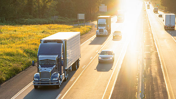  Trucks on highway